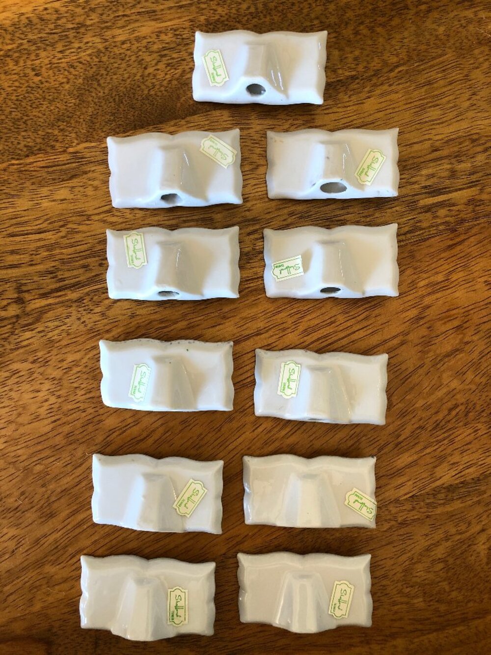 Vintage Shafford Floral 3D Porcelain Reusable Place Card Holders & Menu Board - Picture 9 of 15
